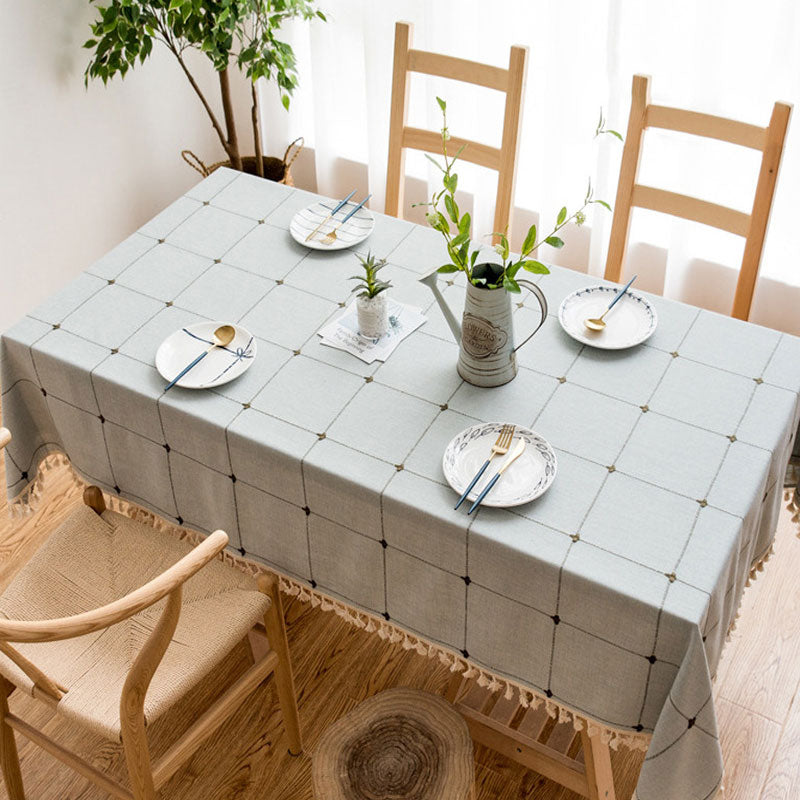 Avelena | Wasserdicht Ölbeständig Rechteckige Tischdecke Baumwolle Leinen Faltenresistente Tischdecke für Küche Esszimmer Buffet Party