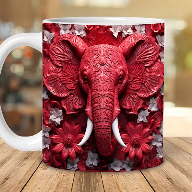 Avelena | 3D Elefant Blumen Becher