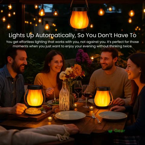 Avelena | Solar-powered outdoor lantern | Realistic flame effect, weatherproof & ideal for cozy evenings on the terrace or balcony