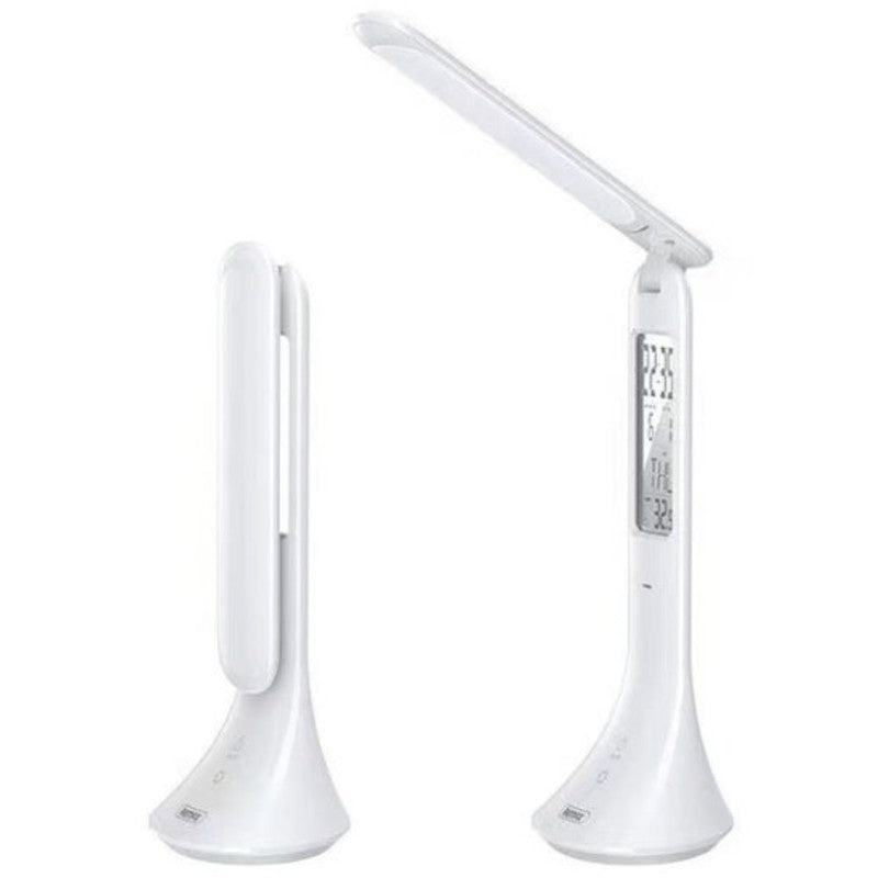 Avelena | Wiederaufladbare faltbare augenschonende Schreibtischlampe, mit flimmerfreiem, einstellbarem Licht, Uhrzeit-, Datum- & Temperaturanzeige