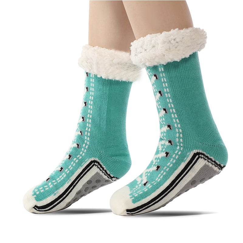 Avelena | Ultra-dicke Cashmere Hausschlappen Socken (Einheitsgröße passt den meisten)