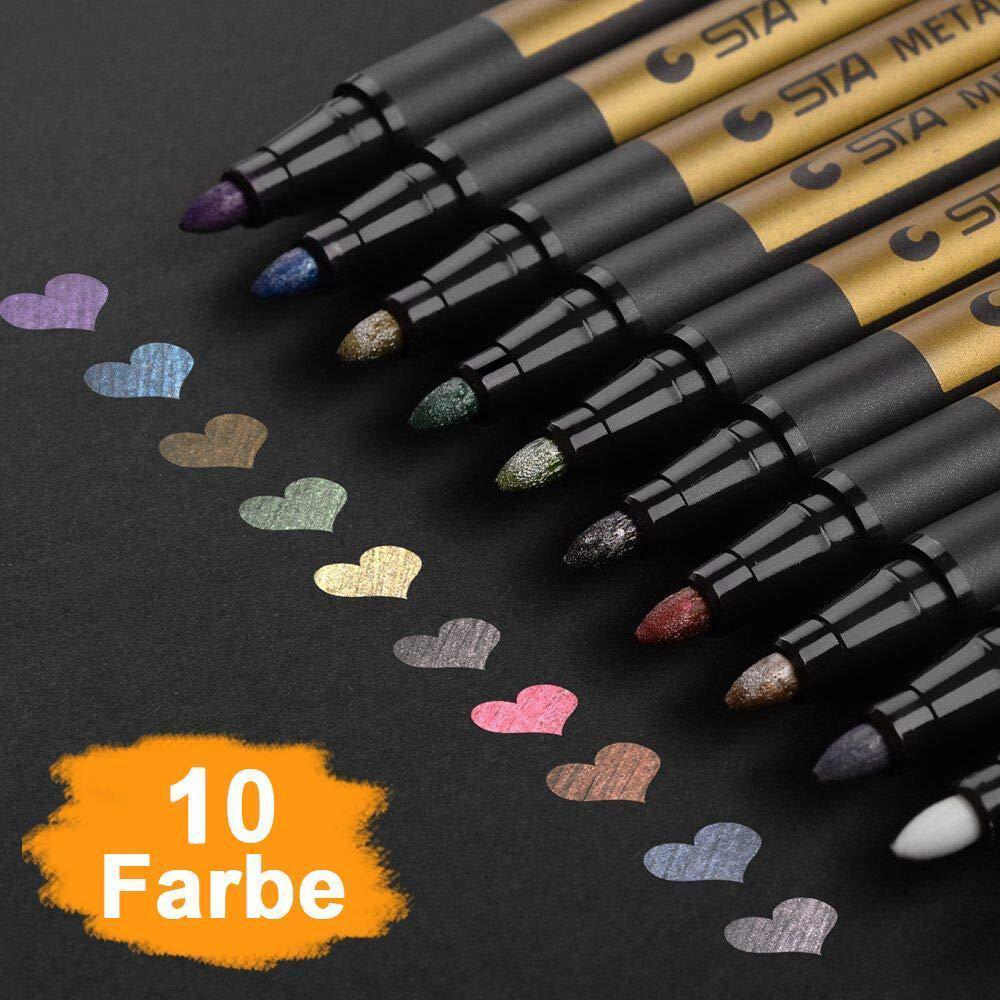 Avelena | Wasserdichte Paint Marker Stifte(Anzug mit 10 Farben)