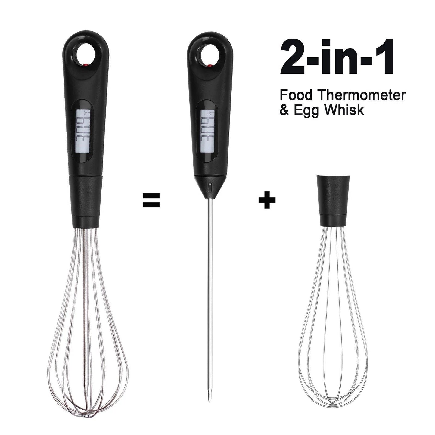 Avelena | 2-in-1 Sofort-Lese Lebensmittelthermometer und Eierbesen