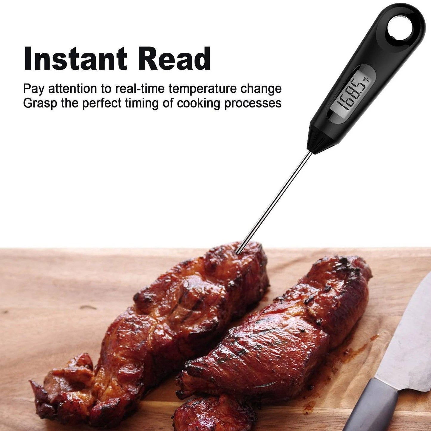 Avelena | 2-in-1 Sofort-Lese Lebensmittelthermometer und Eierbesen