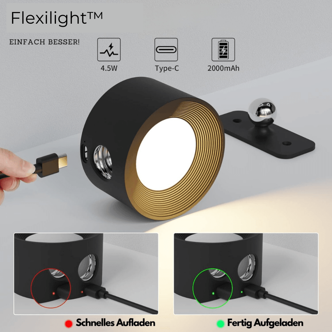 Avelena | 360° kabelloses wiederaufladbares Wandlicht | Vielseitige LED-Beleuchtungslösung