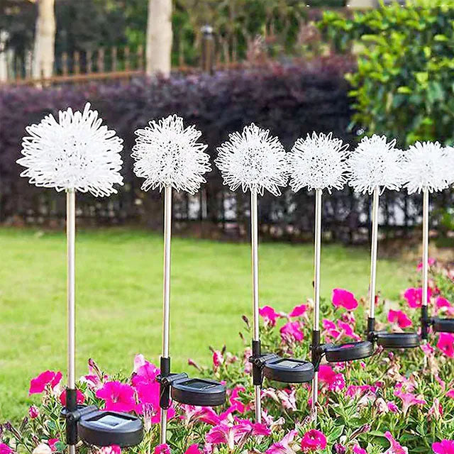 Avelena | 2-Pack: Outdoor Solar Löwenzahn Rasenlichter