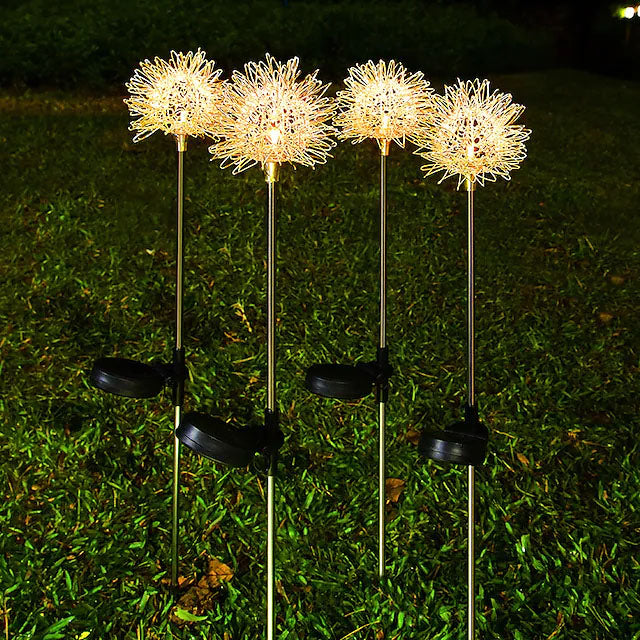 Avelena | 2-Pack: Outdoor Solar Löwenzahn Rasenlichter