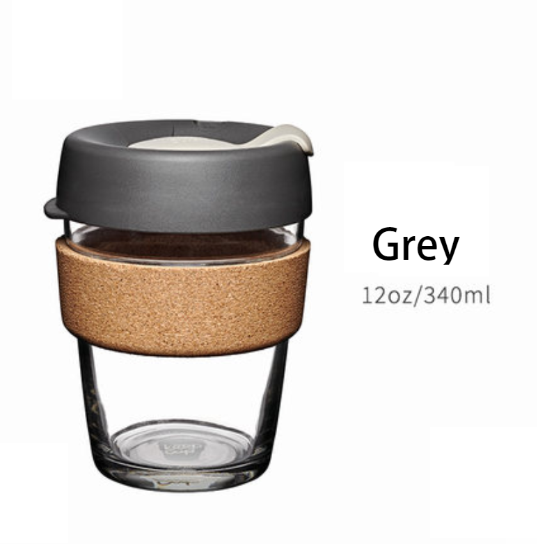 Avelena | Wiederverwendbarer & Tragbarer Glas-Kaffeebecher mit Deckel & Sleeve, Für Zuhause, Reisen & Mehr