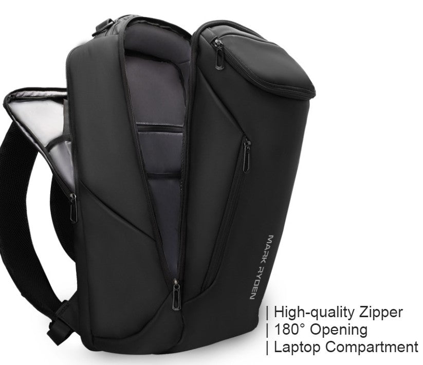 Avelena | Multifunktionaler 33L Rucksack mit großem Fassungsvermögen, mit stromlinienförmiger Form, wasserdichtem Design, 12 Arten von Stauraum, 180° Öffnung, separatem Laptopfach, USB-Ladeport