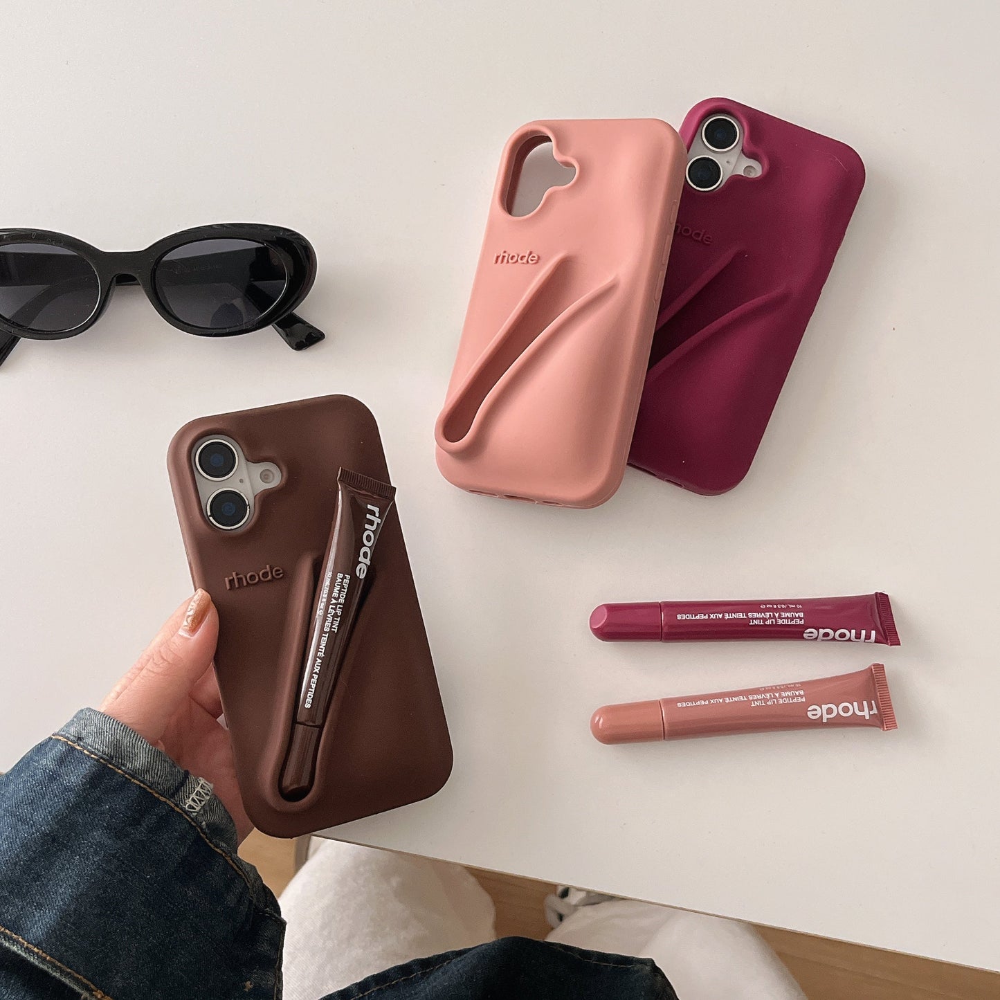 Avelena | 3D Silikon Lippenstift Handyhülle für iPhone