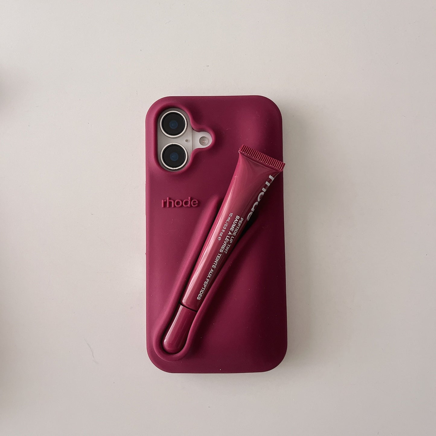 Avelena | 3D Silikon Lippenstift Handyhülle für iPhone