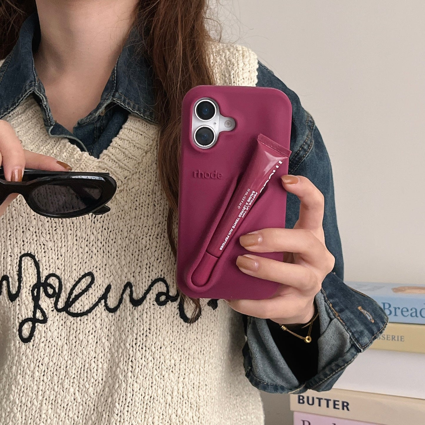 Avelena | 3D Silikon Lippenstift Handyhülle für iPhone