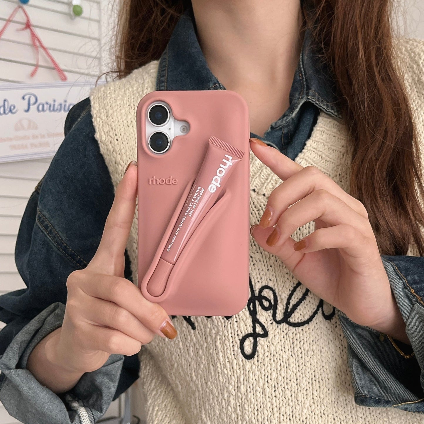 Avelena | 3D Silikon Lippenstift Handyhülle für iPhone