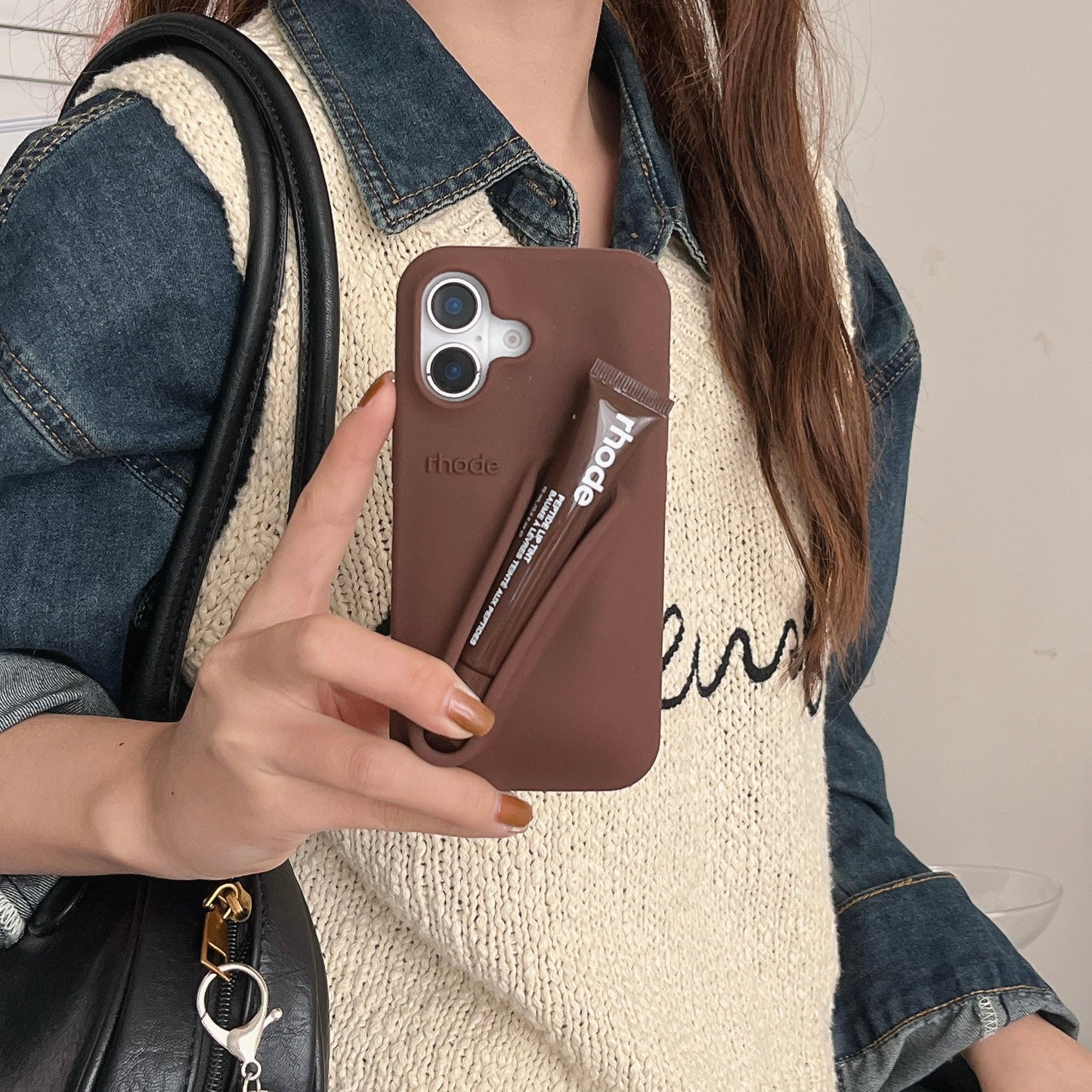 Avelena | 3D Silikon Lippenstift Handyhülle für iPhone