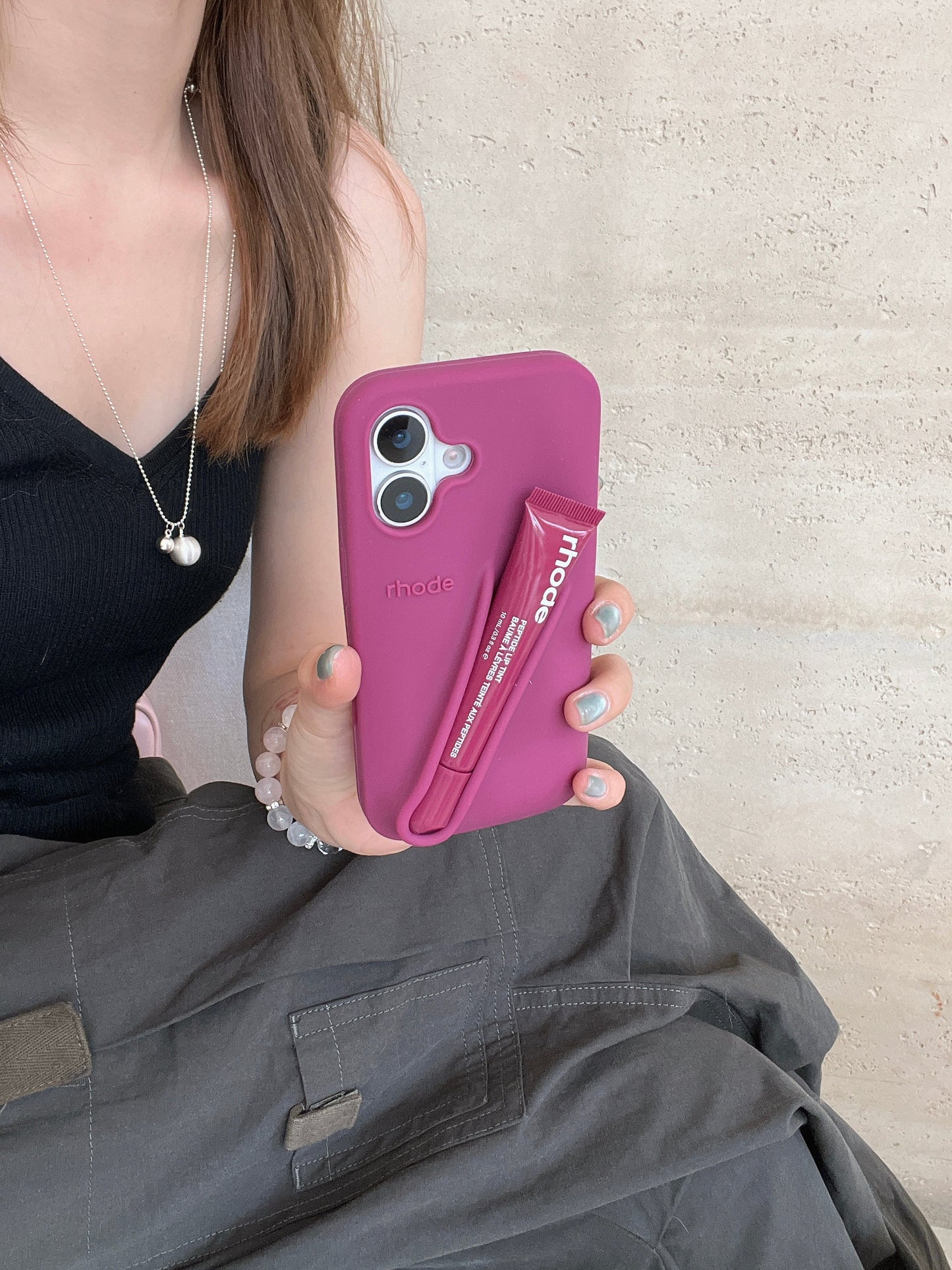 Avelena | 3D Silikon Lippenstift Handyhülle für iPhone