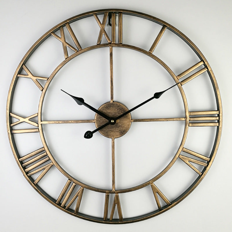 Avelena | Vintage Eisen Große Retro Wanduhr