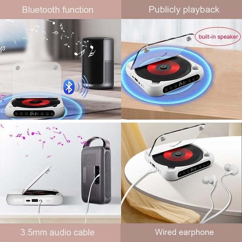 Avelena | Tragbarer Bluetooth-kompatibler CD-Player