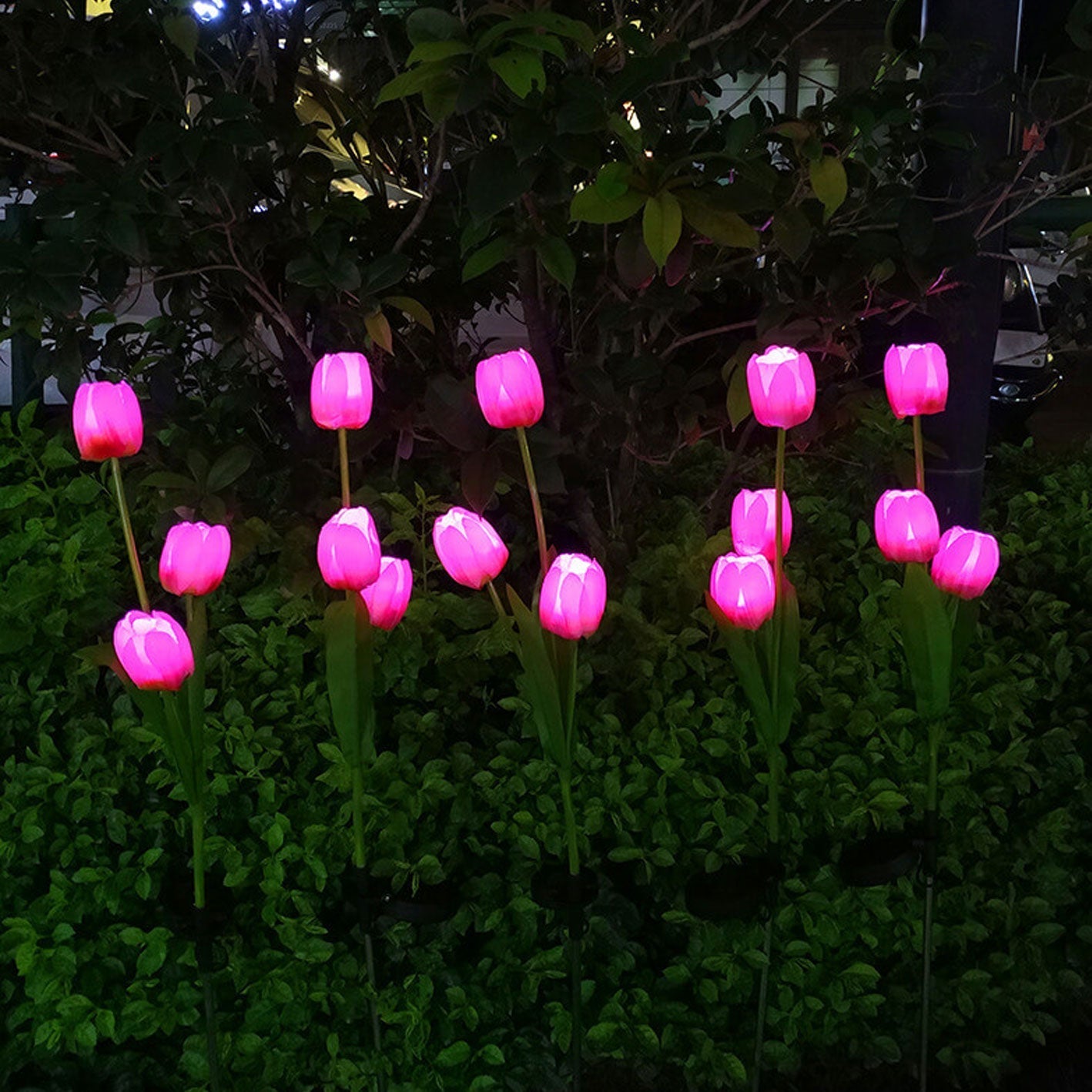 Avelena | Solar Tulpe Rasenlicht Außen Garten LED Tulpe Blumenlicht Bodenstecker Landschaftslicht