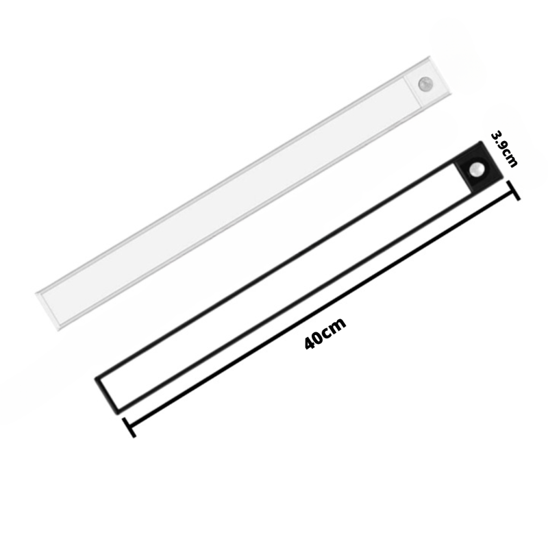Avelena | Ultra-dünnes LED GlowLight – USB wiederaufladbare Bewegungssensor Cabinet Light mit magnetischem Rücken für Küche, Kleiderschrank oder Schränke