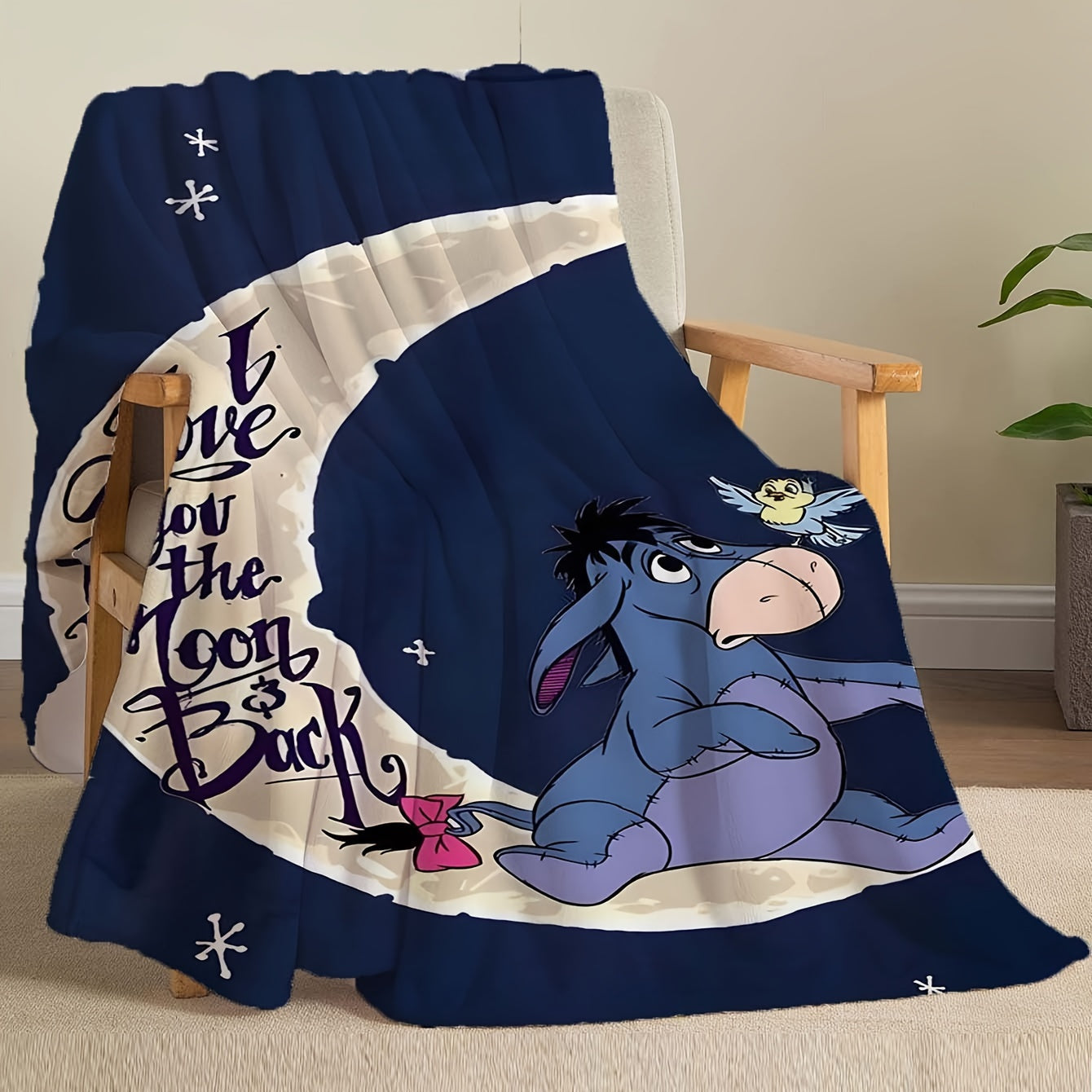 Avelena | Weiche Fleece-Decke mit Eeyore-Design - Erhältlich in mehreren Größen für alle Jahreszeiten