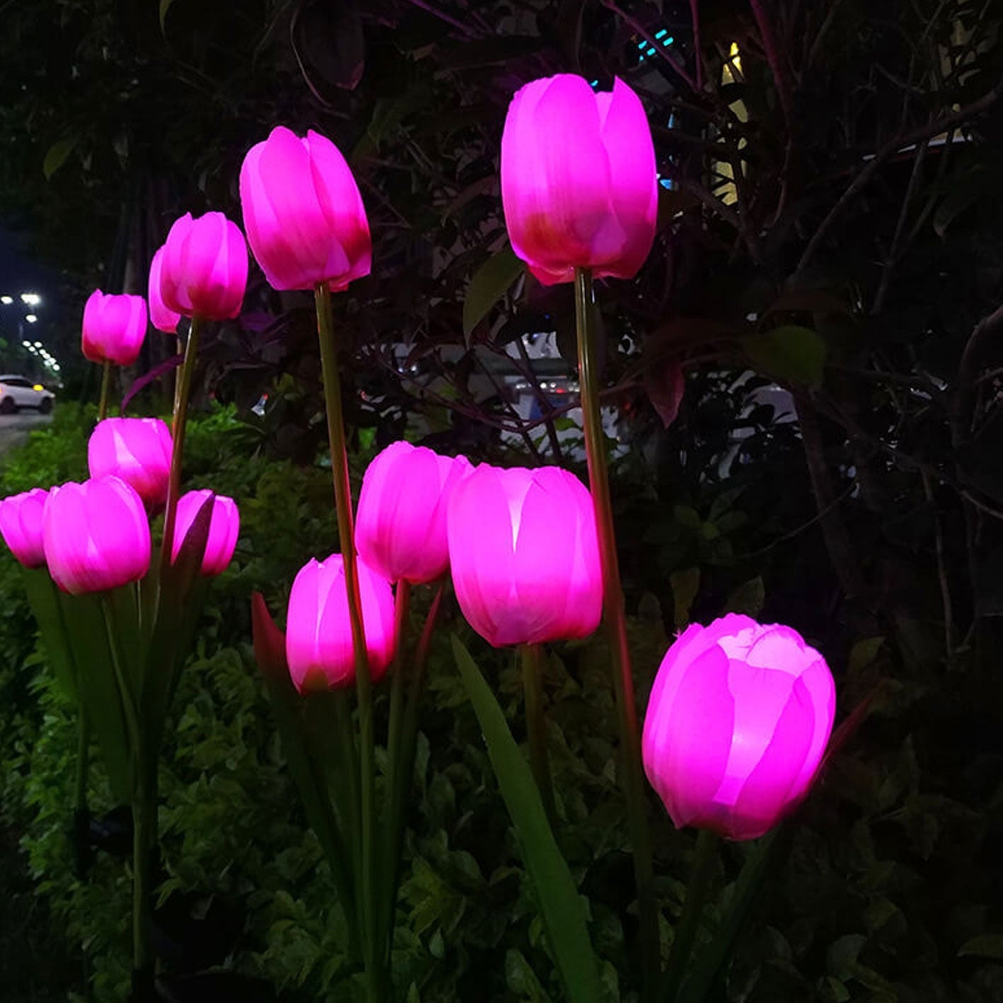 Avelena | Solar Tulpe Rasenlicht Außen Garten LED Tulpe Blumenlicht Bodenstecker Landschaftslicht