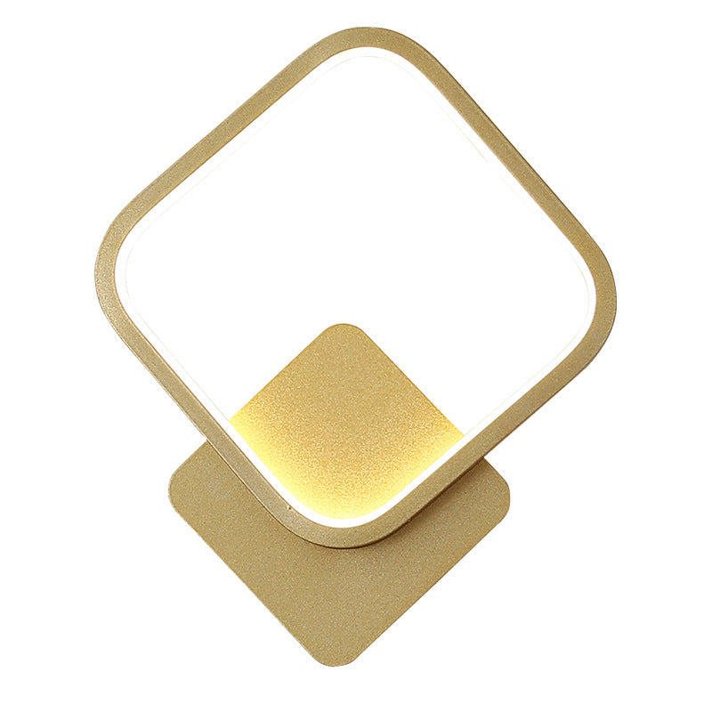 Avelena | Weiße geometrisch geformte Wandlampe Einfachheit LED Metall Wandlampe Wandleuchte für Treppenhaus