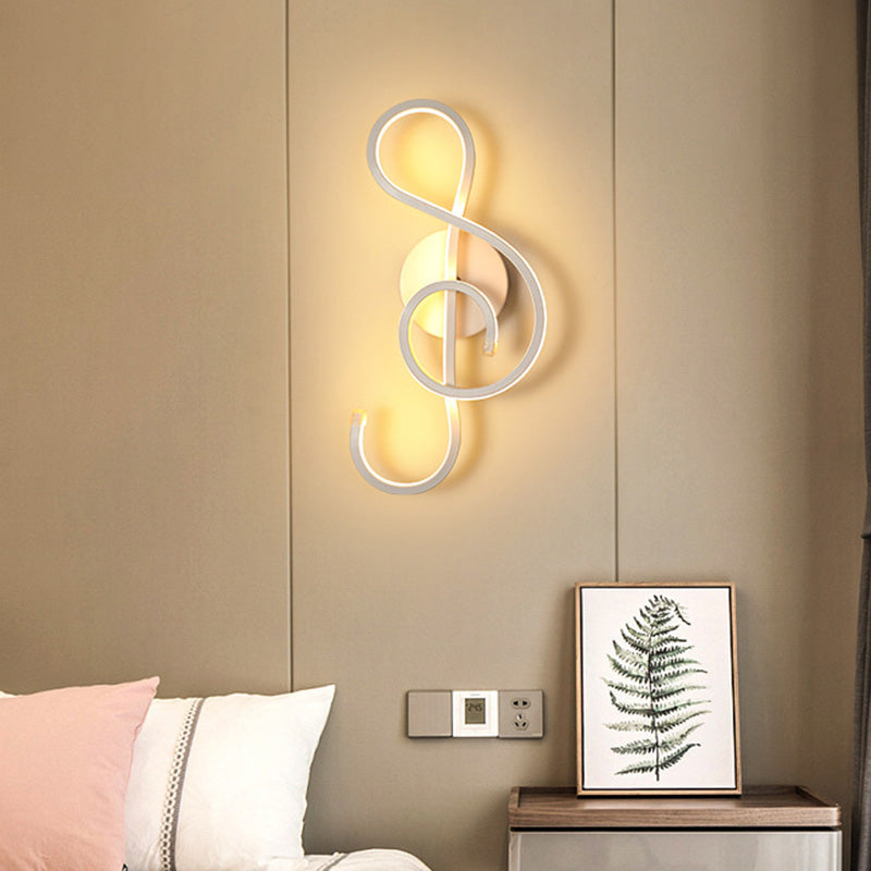 Avelena | Weiße geometrisch geformte Wandlampe Einfachheit LED Metall Wandlampe Wandleuchte für Treppenhaus