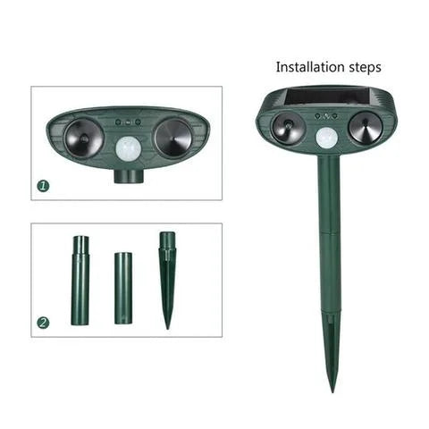 Avelena | Solar-powered ultrasound deer repeller - Effective deer deterrent for gardens and caverns in 48 hours