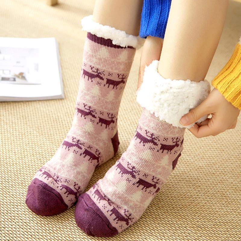 Avelena | Ultra-Plüsch Weiche Rutschfeste Socken, 1 Paar