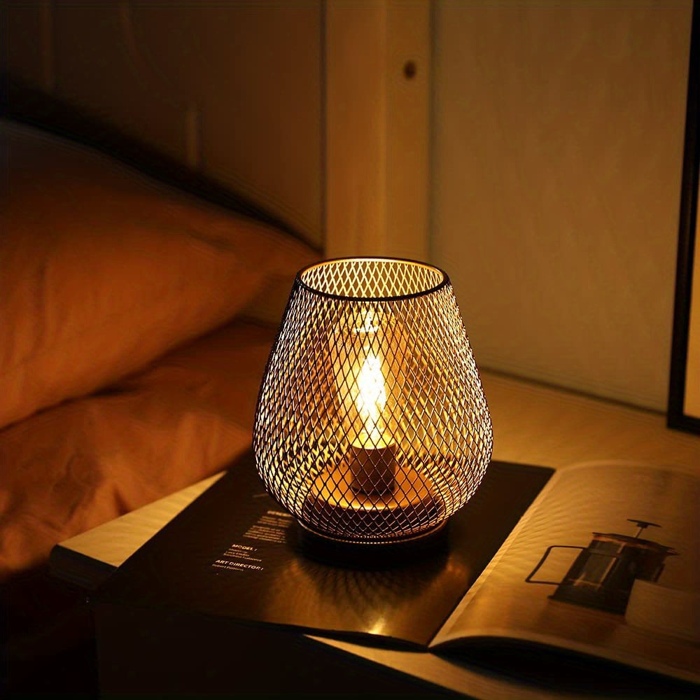 Avelena | RusticMesh Tischlampen Set – Industrieller Stil und Stimmungsvolle Beleuchtung