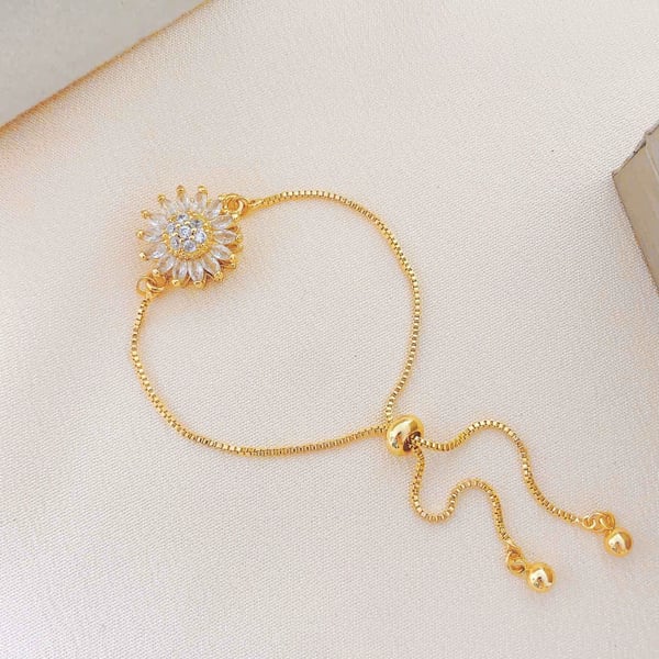Avelena | Sonnenblumen Armband | Farbwechselnder Stimmungsstein | Symbol für Freude, Stärke & positive Energie | Geschenkidee
