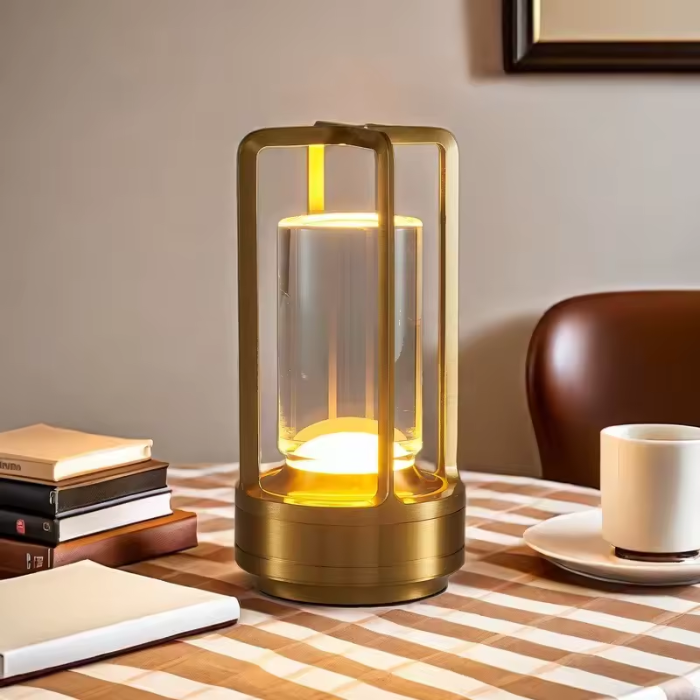 Avelena | Warme LED kabellose Tischlampe – Batteriebetriebener nordischer Design - LED mit Touch-Steuerung, geeignet für Schlafzimmer, Zuhause, Außenbereich - Ideal Nachtlicht