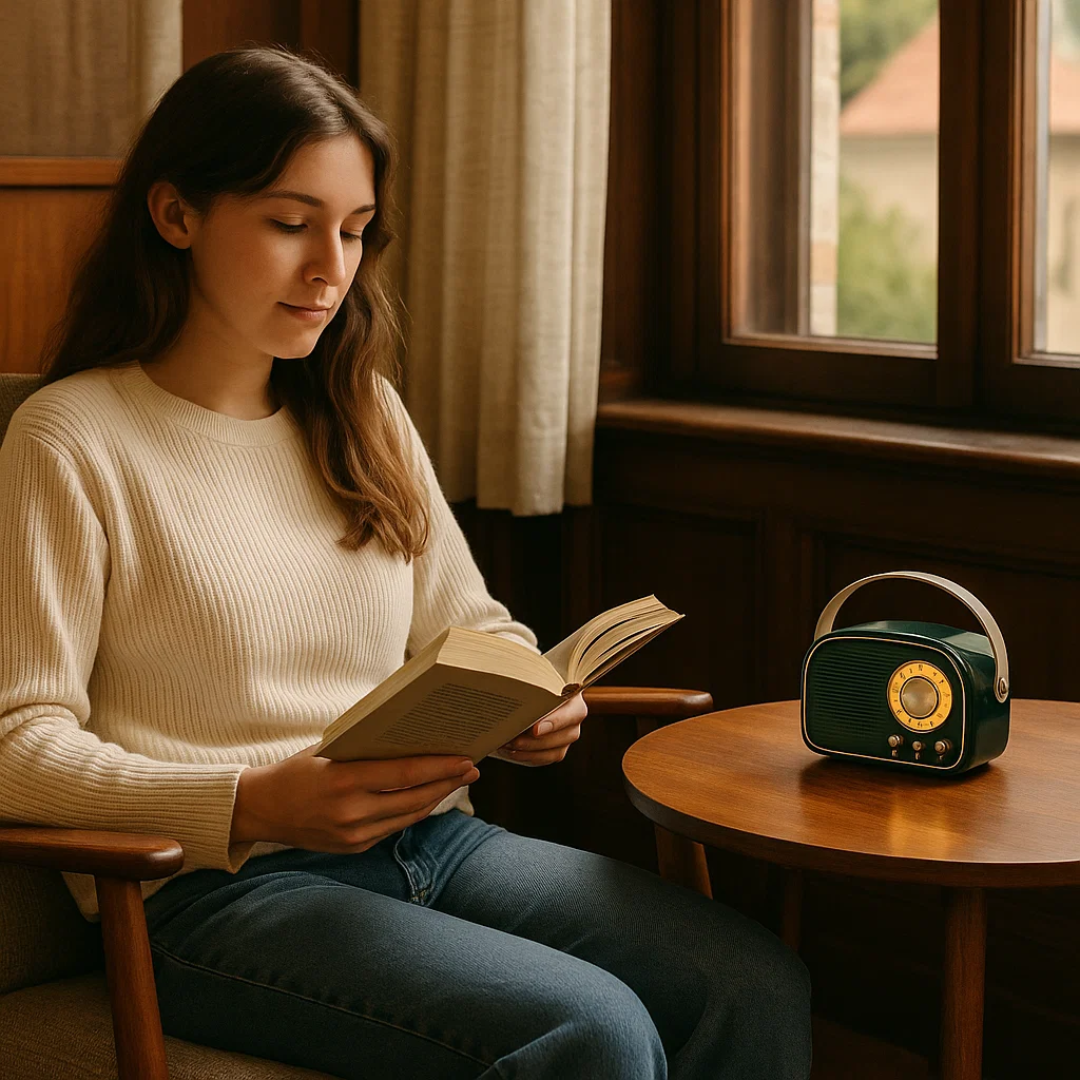 Avelena | SoundJoy | Tragbarer Retro Lautsprecher mit FM Radio