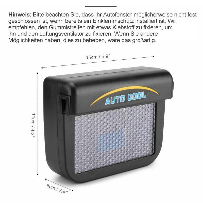 Avelena | Sonnenenergie-getriebene Ventilator für das Auto