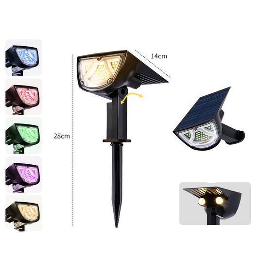 Avelena | Solar LED Strahler – Außenbeleuchtung mit Solarplatte für Garten und Wege