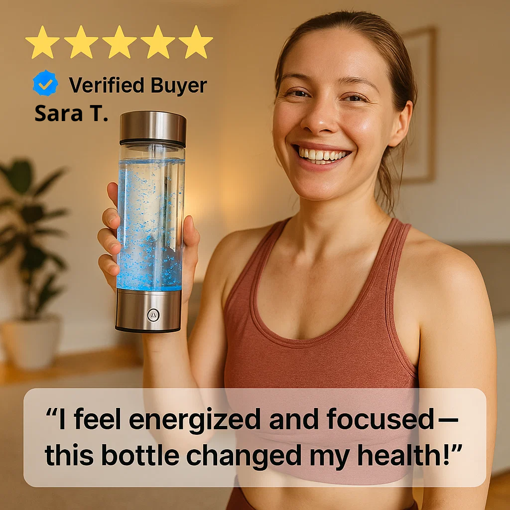 Avelena | Wasserflasche mit Wasserstoff | USB wiederaufladbar, entzündungshemmend & perfekt für tägliche Hydratation und Wellness