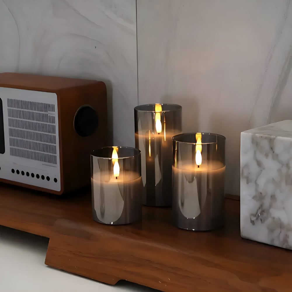Avelena | Ätherische 3D flameless Kerze | 3er Set