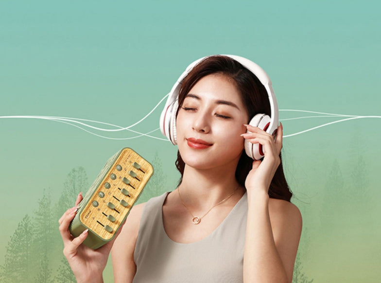 Avelena | White Noise Bluetooth Lautsprecher, mit Timer & 8 Weißgeräuschen, für Schlaf, Studium und mehr