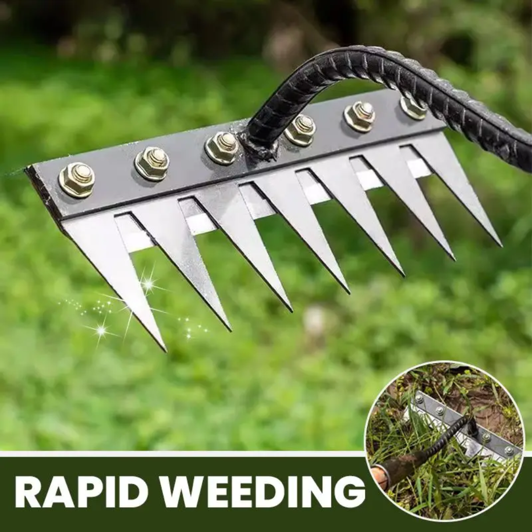 Avelena | Weed Rake | Ultra-durable steel teeth & ergonomic handle for effortless garden care
