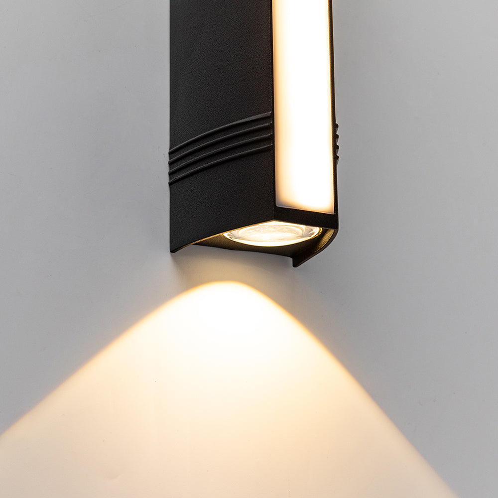 Avelena | Ultra-helle Außen-LED-Wandleuchte – Modernes wasserdichtes Up & Down-Design für Garten, Terrasse und Eingänge