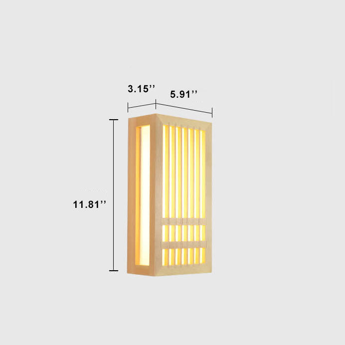 Avelena | ShizuLight | Japanische Holz-LED-Wandlampe – Minimalistische, zen-inspirierte Beleuchtung