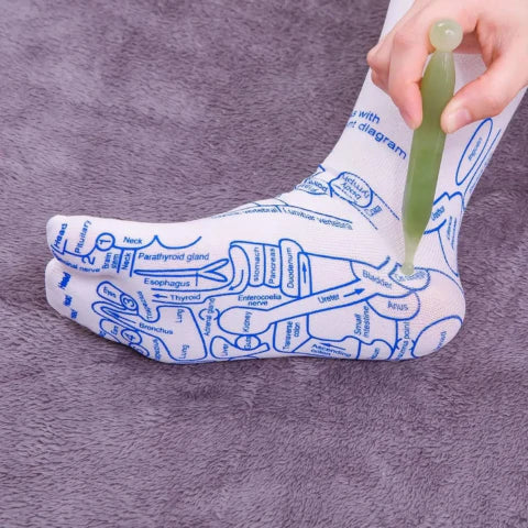 Avelena | Therapeutische Massage-Socken | Akupressur-Design für sofortige Schmerzlinderung & Entspannung zu Hause