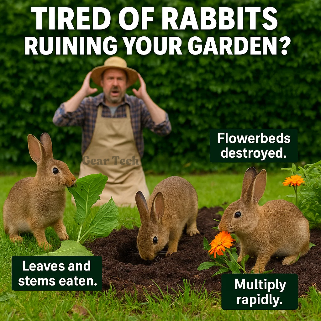 Avelena | Solar-powered ultrasonic rabbit repeller with flashing light – Effective pest control for gardens and yards
