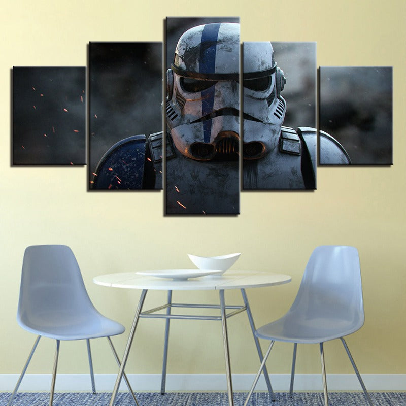 Avelena | Stormtrooper Star Wars - 5 Teile Canvas Wandkunst - Hochauflösender Druck