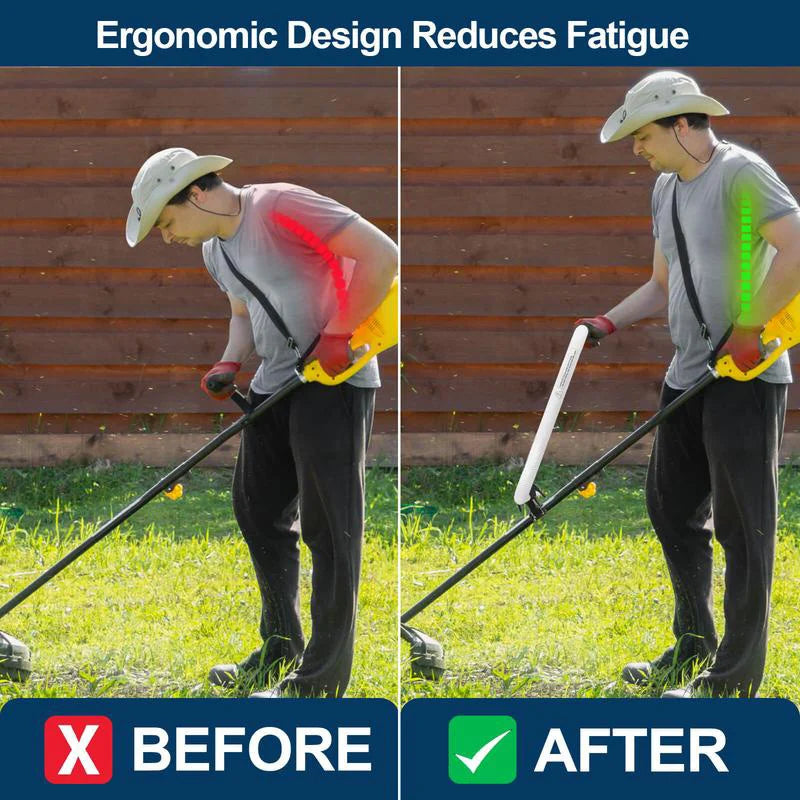 Avelena | Ergonomischer Unkrautvernichter Griff Verlängerung Unkrautwacker Trimmer Griff