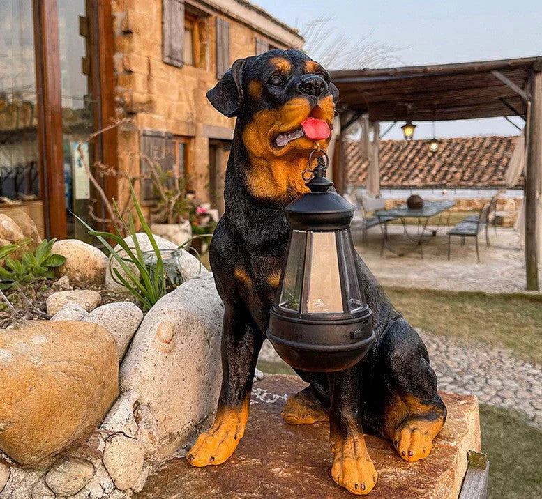 Avelena | Solar-LED Hundefigur für den Garten