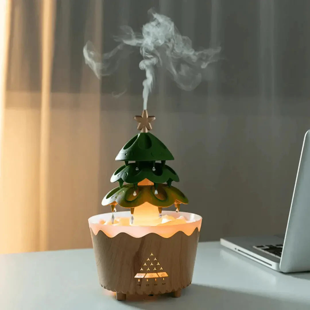 Avelena | Weihnachtsbaum Aroma Diffuser mit LED-Beleuchtung für festliche Entspannung