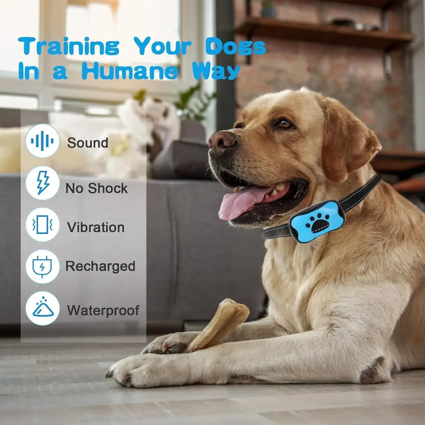 Avelena | Anti-Bell Hundehalsband – Stoppen Sie unerwünschtes Bellen mit dem BarkBuddy Vibrationstraining-Halsband für Hunde