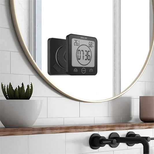 Avelena | Wasserdichte digitale Dusch-Uhr mit Saugnapfhalterung - Perfekt zum Timing von Duschen und Badeaktivitäten
