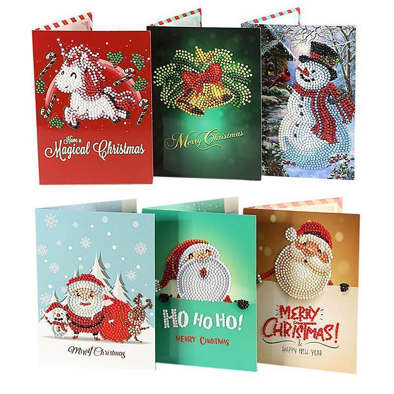 Avelena | Weihnachtskarte mit künstlicher Diamant(ein Set von 8 Modellen)